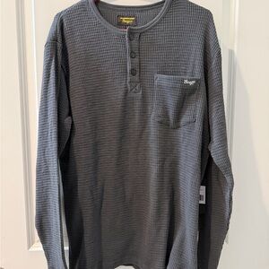 SEAGER SAWPIT HENLEY LS THERMAL VINTAGE BLACK